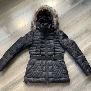 The North Face Down 600 Parka with Belt and Fur Hood (removable)